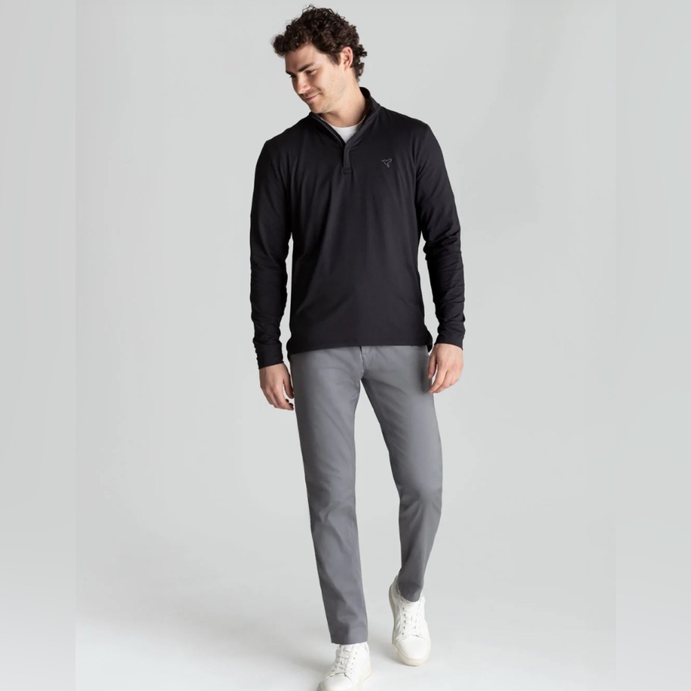 Birddogs Gray Performance Casual Lightweight Cotton Stretch Khakis - 36/34